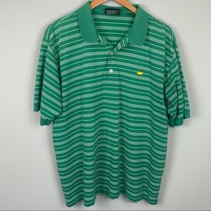 Masters Collection Striped Green Polo XL Extra Large Golf